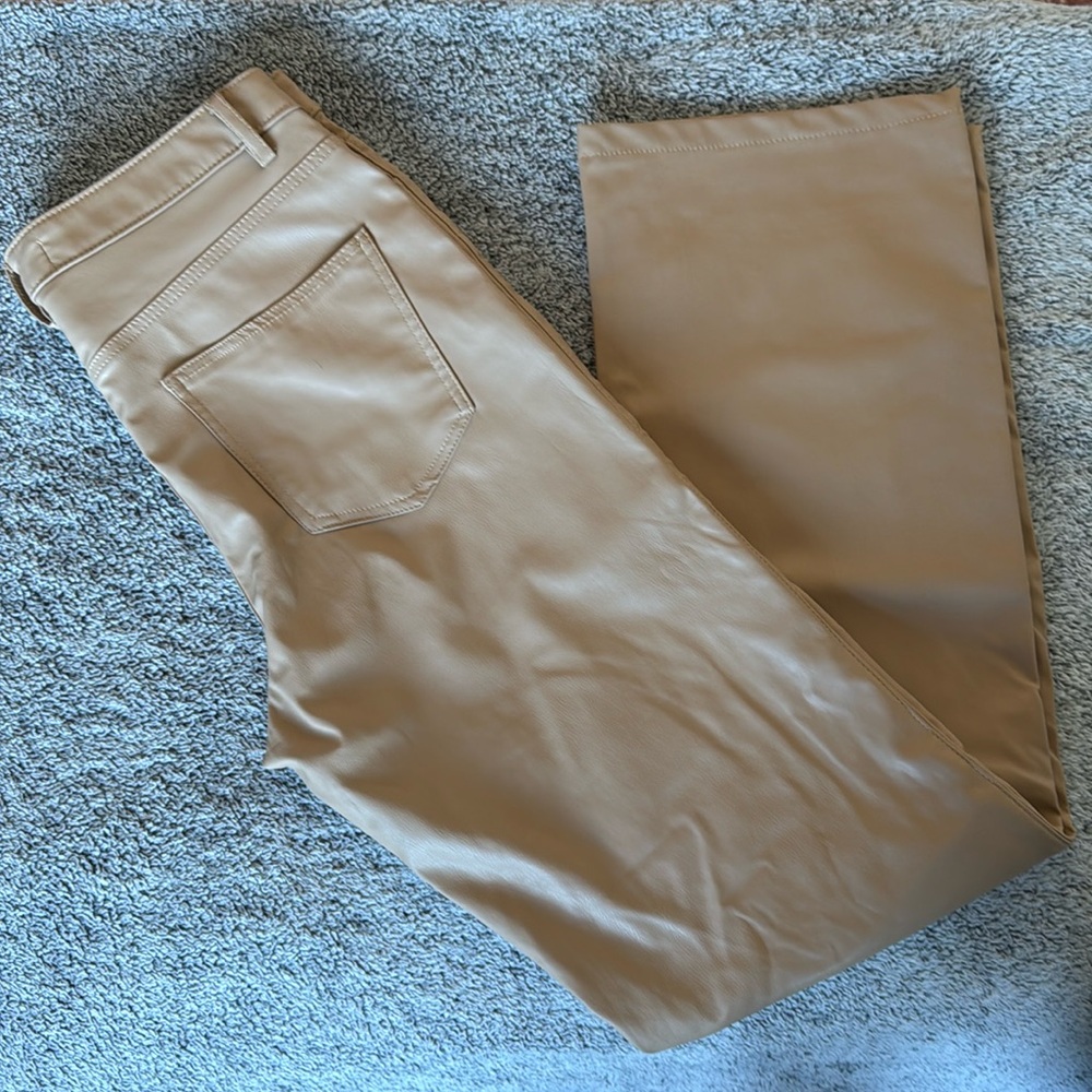 Zara, High-rise Leather Pants